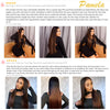 Double Drawn 13x6 HD Lace Frontal Wig Bone Straight Lace Front Wig Ombre Brown Colored Glueless Human Hair Wigs Ready To Go