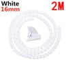 2M/1M Flexible Spiral Cable Wire Protector Cable Organizer Computer Cord Protective Tube Clip Organizer Management Tools 16/10mm