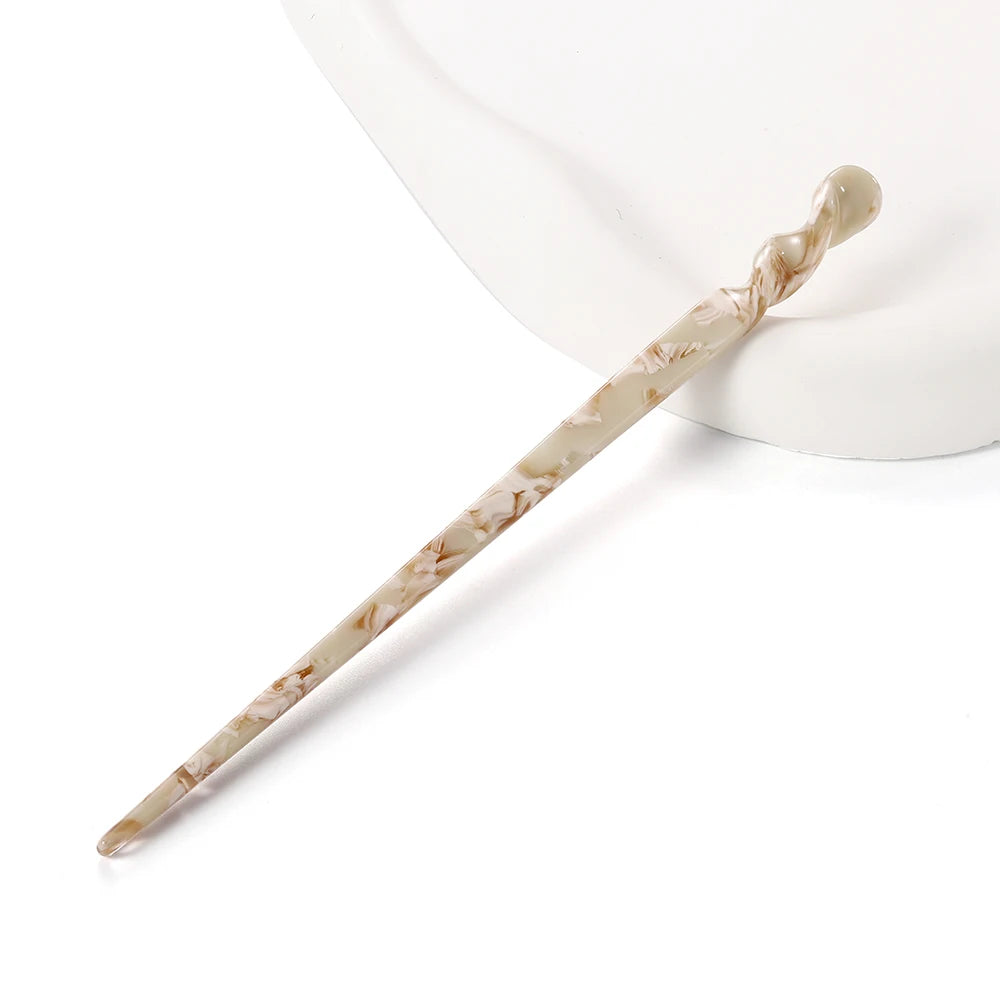 Chinese Style Hair Sticks Vintage Acetate Resin Chopstick Women Hairpins Hair Clip Pin Headwear Wedding Hair Jewelry Accessories