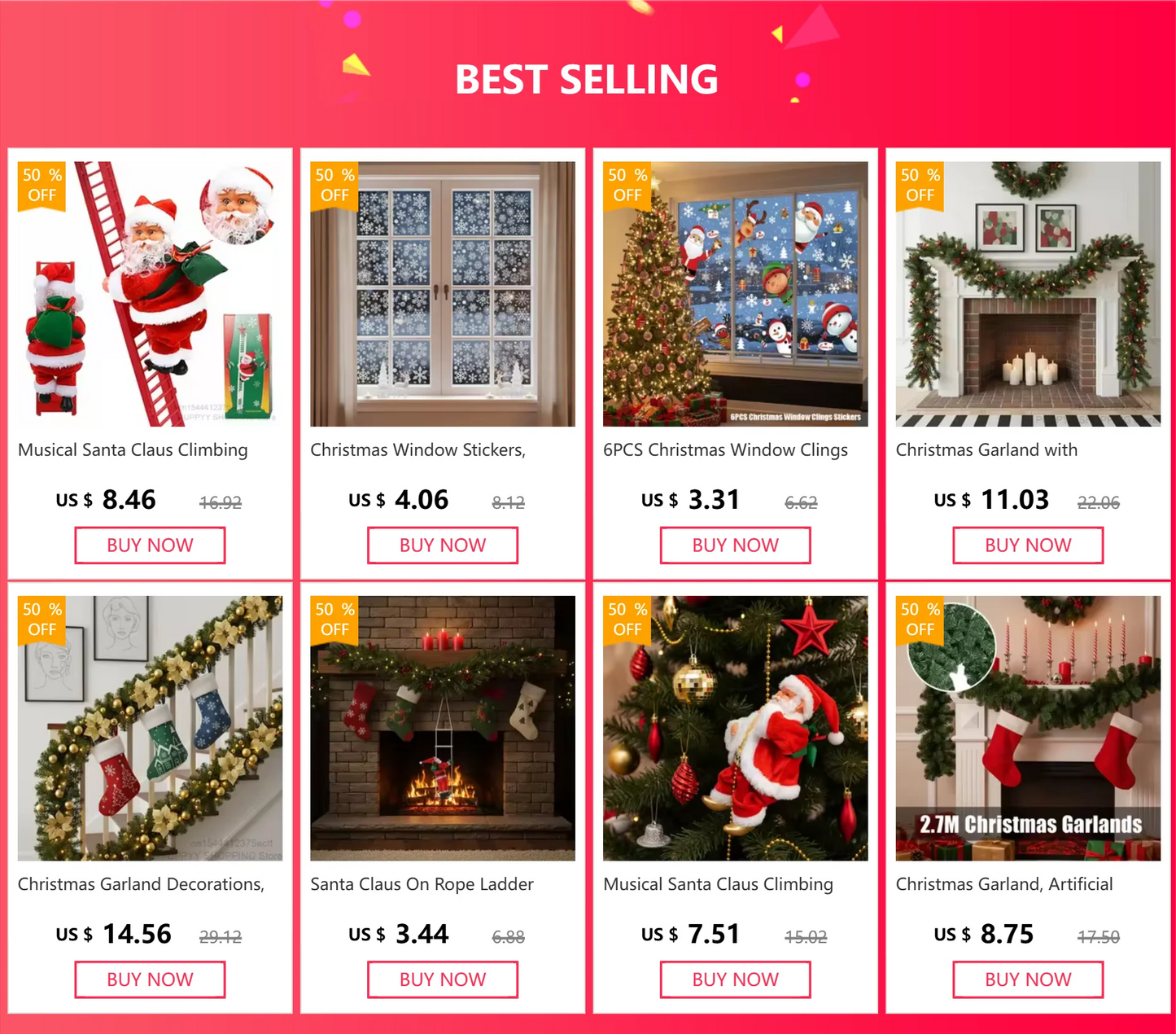 Electric Climbing Santa, Musical Christmas Decoration, Fun Holiday Ladder Toys for Home, Tree, Fireplace, Unique Festive Decor