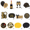 10pcs/set Happy New Year Spiral Hanging Banner Garland Hello 2025 New Year Eve Party Decoration Supplies Photo Booth Props Gift