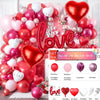 Valentine Decoration Balloon Garland Arch Kit Rose Red Heart Love Balon for Wedding Anniversary Valentine Day Gift 14 De Febrero