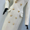 Autumn Winter Fashion High-Quality Women's Woolen Coat 2025 New Temperament Double Breasted Solid Color Women's Woolen Coat H322