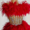 Ensemble haut et jupe sexy en dentelle, robe rose tendance, fête d'anniversaire, club dragqueen 303, performance  Y001