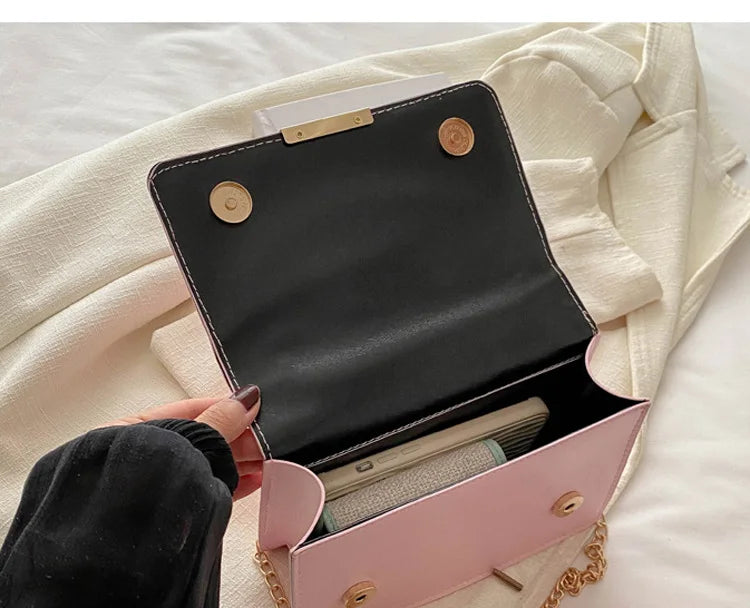 Fashion Striped Women's Shoulder Bag, Chain Strap Crossbody Bags For Daily Used, Ladies Handbags And Purses