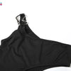 Weird Puss Metal Buckle Dress Women Irregular Hollow Split One Shoulder Skinny Ruched Waistless Midnight Clubwear Maxi Bodycon