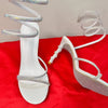 Star style Luxury Crystal Snake Coiled Women Sandals Sexy Stiletto High heels Gladiator Sandals Summer Fashion Party Prom Shoes
