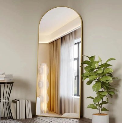 Arched Full Length Mirror, 71"x26" Full Body Floor Mirror Standing Hanging or Leaning Wall, Full Body Mirror with Stand
