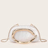 Women Acrylic Clutch Box Handbag Metal Handle Evening Bag Trendy Ladies Shoulder Crossbody Purse for Wedding Prom Cocktail Party