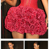 VC Christmas Dress Strapless Backless Red Structured Floral Embellished Mini Length Bodycon Celebrity Party Cocktail Dress