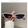 Fashion CAT EYE Rhinestone Bling Sunglasses Women Vintage Brand Luxury Small Frame Ladies Gradient Sun Glasses Oculos UV400