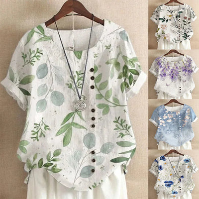 Summer Short Sleeve T-shirts Woman Camisetas Fashion Tops Tee Print Loose Tshirt Ladies Casual Blusas T Shirt Women Clothes