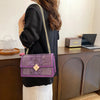 Luxury Purple Women's Single Shoulder Bag Pu Leather Ladies Bag Femme Designer Handbag Purse Flap Messenger Bag Brand Sac A Main