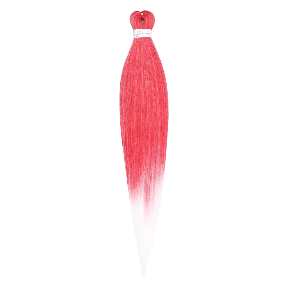Pre-stretched Braids Synthetic Hair Professional Itch Free Hot Water Setting Fiber 30'' Ombre Yaki Texture Braid Hair Extensions