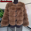 Damenmode Kunstpelzmantel superheiß Herbst Winter Damen kurze Kunstfuchsjacke flauschig hohe Qualität 7XL Damen Pelzmäntel