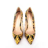 Sexy Stiletto Heel 2025 Print Flowers Pumps European Spring High Heels Party Pumps Ultra High Heeled  For Women Shoes Big Size45