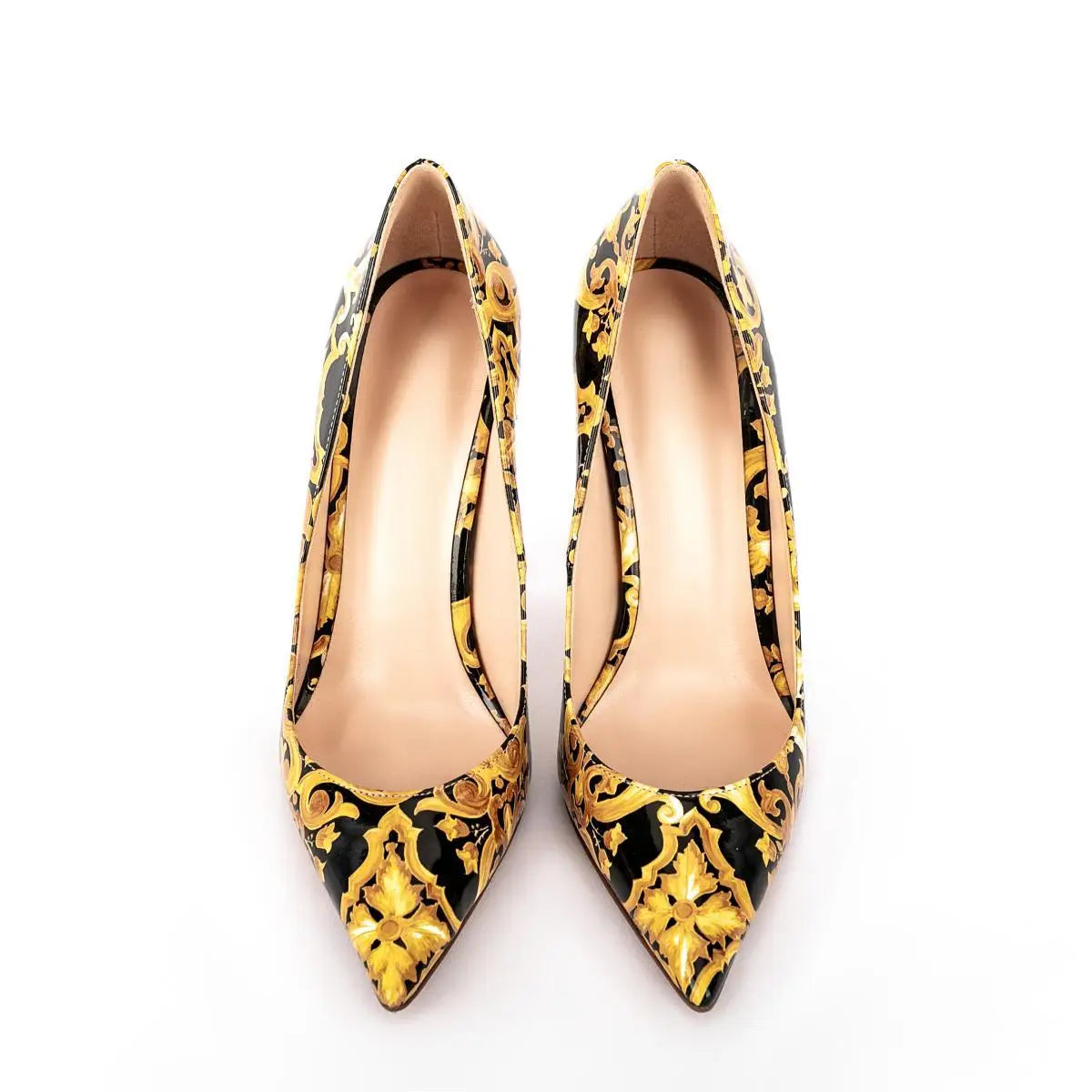 Sexy Stiletto Heel 2025 Print Flowers Pumps European Spring High Heels Party Pumps Ultra High Heeled  For Women Shoes Big Size45