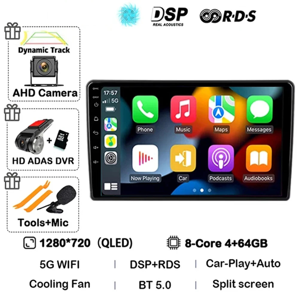 Carplay Auto Android 14 Car Radio For Honda Element YH 2002 2003 2004 2005 - 2011 GPS BT Multimedia 2Din Player Stereo DVD Video
