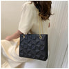 Ladies Fashion Large Capacity Chain Bag Retro Square Tote Bag Diamond Texture Shoulder Crossbody Daily Hundred Underarm Handbag