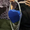 Bling Tassel Heart-shape Satin Bag Glitter Rhinestone Diamond Evening Bag Women Handbag Wedding Party Clutch Purse Crossbody Bag