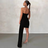 Dulzura Bling Glitter Sexy Y2K Clothes Sleeveless Backless Corset Ruched Bodycon Mini Dress For Women Club Party Elegant Outfits