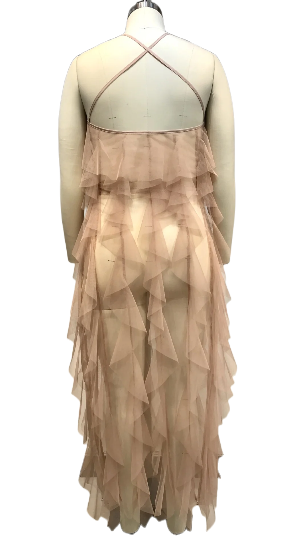 Chic and Elegant Summer Dress Women Halter Sexy Birthday Dress Transparent Mesh Backless Maxi Dress Wholesale Dropshipping