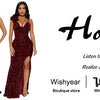 New Sexy Slit Leg Padded Long Cocktail Prom Dress Women‘s Luxury Sequin Strap Evening Party Wedding Gown Birthday Night Vestidos