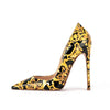 Sexy Stiletto Heel 2025 Print Flowers Pumps European Spring High Heels Party Pumps Ultra High Heeled  For Women Shoes Big Size45