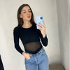 Summer Women T Shirt Girls T-Shirt Woman Clothes Long Sleeve Tops Spring Black Slim Tshirt Female Crop Top Tee Sexy Skinny Y2k