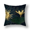 45x45cm gingko leaf polyester cushion cover black gold  waist pillowcase living room chair sofa home decoration