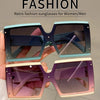 KAMMPT Square Oversized One-pieces Sunglasses Men Women Trendy Gradient Goggle Eyewear Fashion Luxury Brand Design Sun Glasses