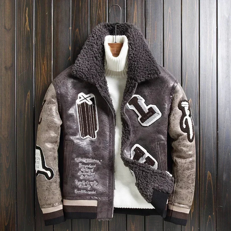 Sheep Fleece Coat for Men 2024 Fur Clothing Male Particle Wool Thick Lamb Fur Jacket Men's Winter Coats and Jackets Casaco FCY