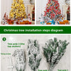 Snowy Flocked Christmas Tree PVC Realistic Frosted Pine with Artificial Snow Perfect for Store Window Displays Holiday Decor