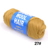 4 Pack Brazilian Wool Hair Synthetic Crochet Hair Extensions for Women African Hair Yarn for Braiding Senegalese Twist Fake Hair