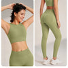 Yoga Clothing Set Women's High Waisted Leggings and Top Two Piece Seamless Fitness Exercise Clothing Fitness Workout Underwear