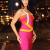 2025 New Women Sexy Spaghetti Strap Rayon HL Elastic Celebrity Bandage Dress Bodycon Mini Club Evening Party Dresses Drop Ship