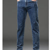 Winter Fleece Thick Warm Jeans Men's Slim Straight Elastic Denim Pants Casual Male Clothing Fashion Plush Trousers