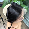 13x4 Transparent Lace Frontal with Braids 10 Inches Natural Brazilian Remy Hair Lace Frontal with Baby Hair for Women Girls