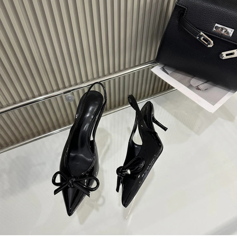 Summer High Heel Women Sandals Shoes Fashion Shallow Butterfly-knot Shoes Elegant Wedding Party Shoes