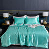 Luxury 100% Silk Bedding Set with Duvet Cover Set Double King Queen Size Bedding Cover Kit 4pcs Bed Cover Bed Linen Sets