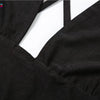 Weird Puss Hipster Fitness Jumpsuit Women Backless Sleeveless Deep v-Neck Cross Bandage Skinny Stretch Workout Sporty Streetwear