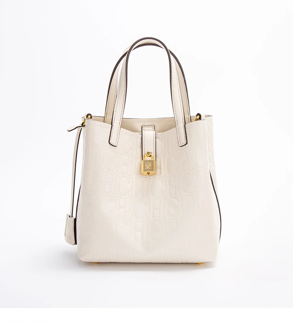 Seasonal New Solid Color Minimalist Women's Handbag Metal Buckle Accessories Exquisite and Versatile