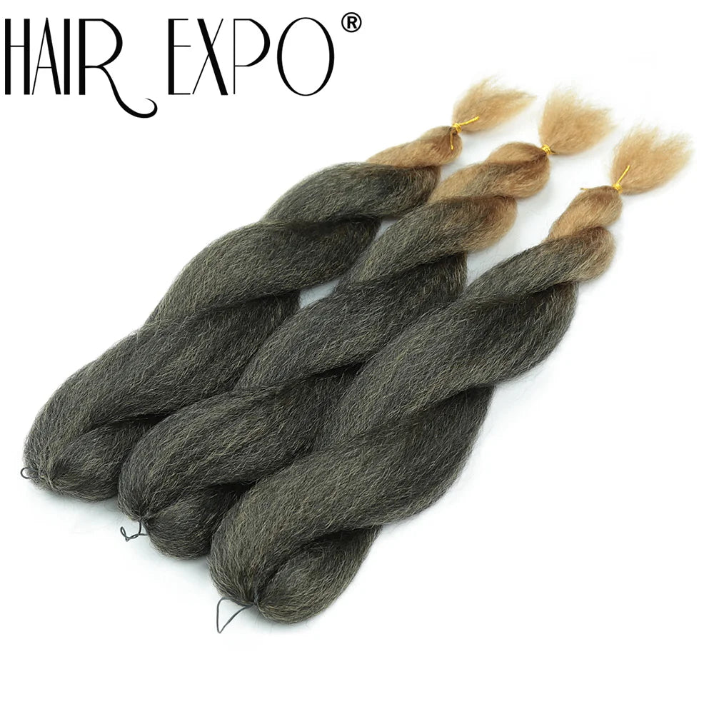 26Inch Vixen Crochet Bulk Hair Synthetic Jumbo Braids Fluffy Yaki Straight Crochet Hair Afro Kinky Curly Braiding Hair Extension