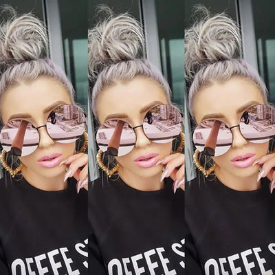 2023 New Arrival Big Round Women Brand Designer Vintage Sunglasses Lady Fashion Oversize Clear Pink Sun Glasses Summer