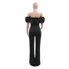 Sexy Slash Neck Slim Fit Jumpsuit for Woman Jumpsuits Rose One Piece Women Club Overalls Celebrities Outfits Party Sexy Rompers
