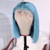 WIF Short Bob Straight Colorful Hair Synthetic Wig Highlight Orange Straight Bob Pink Hair Lace Front Wigs Cosplay Makeup Use
