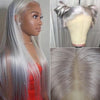 13x4/13x6 Grey Straight Lace Frontal Human Hair Wig Preplucked Colored Brazilian Straight Lace Front Human Hair Wigs For Women