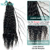 Crochet Braids Human Hair Pre Loop Boho Box Braid Crochet Human Hair Bundles Pre-looped With Curly Ends 100 Strands Color 30 27