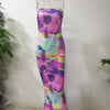 Spring And Summer Dresses For Women Chest Wrap Printed Off Shoulder Bandage Slim Sexy Long Dress 2023 New Fashion party MsChuh
