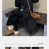 EVNISI Women Zipper Up Pockets Down Coat oversize Loose Coat Turtleneck Thicken Long Coat Women Casual Parkas 2024 Autumn Winter